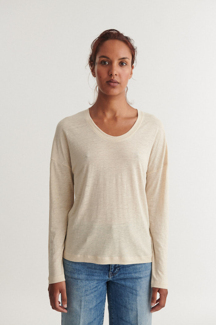 Basic Apparel Ashly LS Tee T-shirts 873 Summer sand